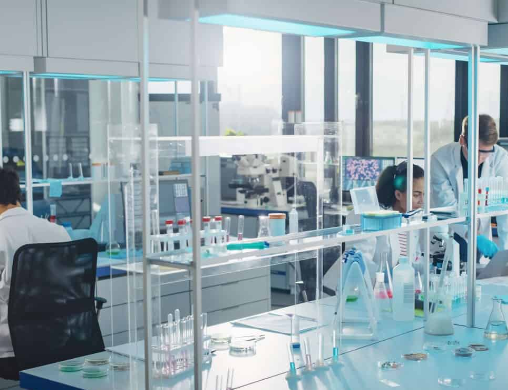 實驗室中央實驗臺、水盆水嘴、漓水架、試劑架、玻璃隔斷